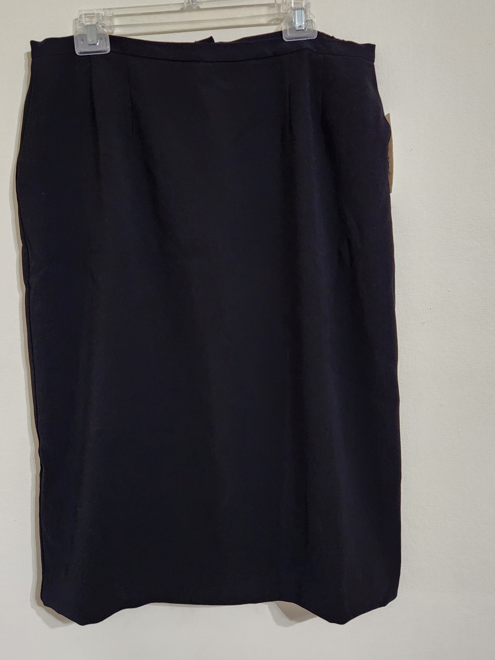 Vintage Koret Black Tailored Pencil Skirt with Pockets